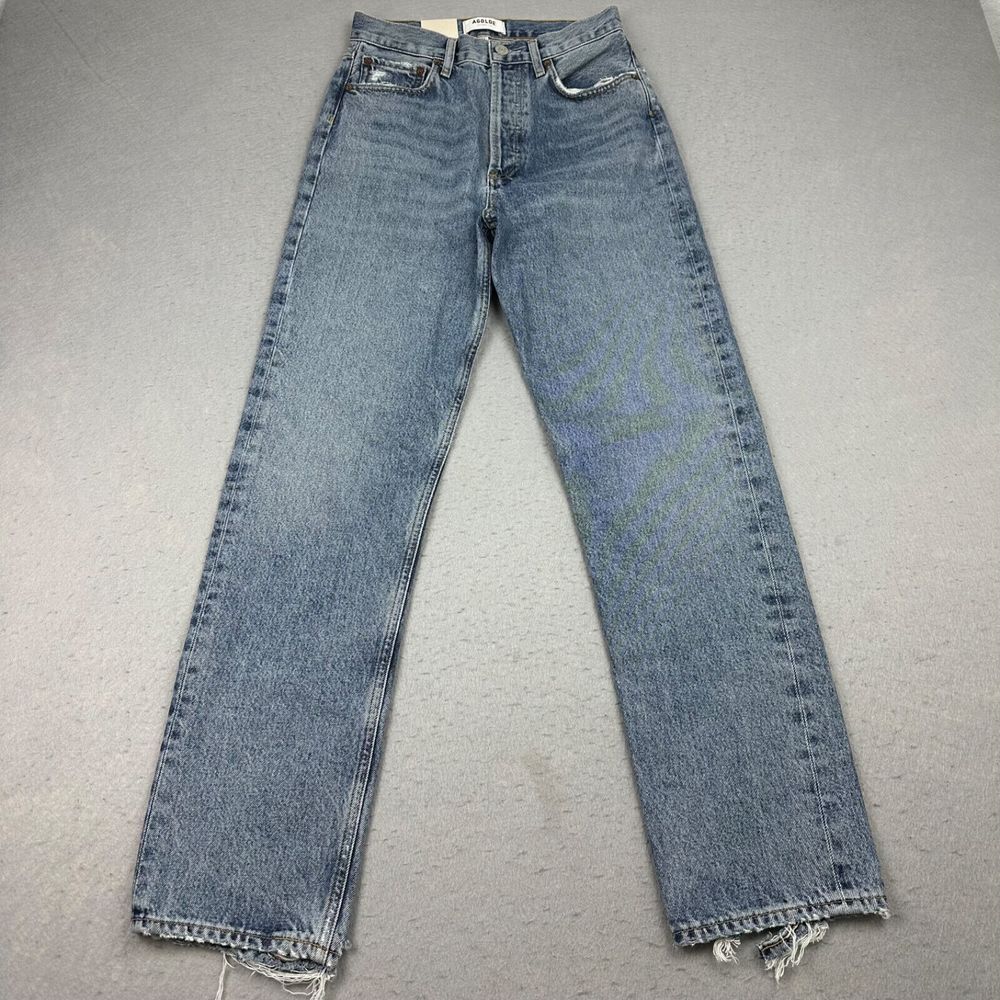 NWT AGOLDE 90's Pinch Waist Jeans Women's Size 24 Endless Distressed Straight